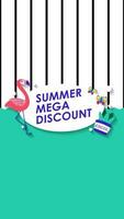 Summer sale social media story.  Vertical template post for reel promotion content vector