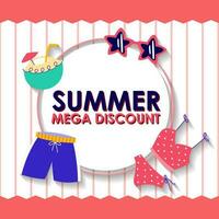 Summer sale brochure discount vector. Special price offer coupon for social media post,  promotion ad, shopping flyer, voucher, website campaign and advertising vector