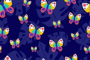 Colourful Summer Seamless Pattern beauty background wallpaper for summertime textile, wraping paper or graphic print vector