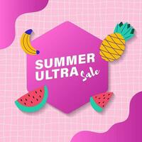 Summer sale brochure discount vector. Special price offer coupon for social media post,  promotion ad, shopping flyer, voucher, website campaign and advertising vector