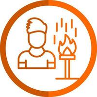 Fire eater man Vector Icon Design