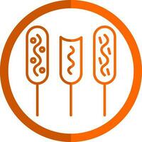 Corn dog Vector Icon Design