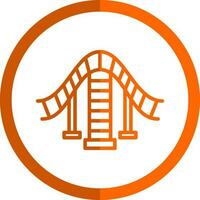 Roller coaster Vector Icon Design