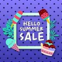 Summer sale brochure discount vector. Special price offer coupon for social media post,  promotion ad, shopping flyer, voucher, website campaign and advertising vector