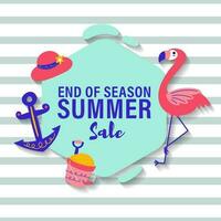 Summer sale brochure discount vector. Special price offer coupon for social media post,  promotion ad, shopping flyer, voucher, website campaign and advertising vector