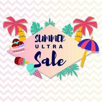 Summer sale brochure discount vector. Special price offer coupon for social media post,  promotion ad, shopping flyer, voucher, website campaign and advertising vector