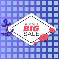 Summer sale brochure discount vector. Special price offer coupon for social media post,  promotion ad, shopping flyer, voucher, website campaign and advertising vector