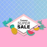 Summer sale brochure discount vector. Special price offer coupon for social media post,  promotion ad, shopping flyer, voucher, website campaign and advertising vector