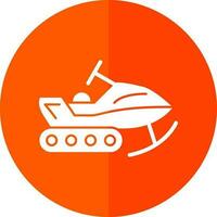 Snowmobile Vector Icon Design