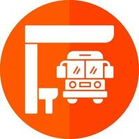 Bus stop Vector Icon Design