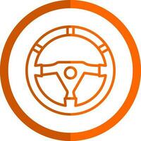 Steering wheel Vector Icon Design