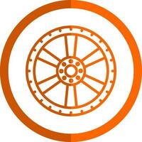 Alloy wheel Vector Icon Design