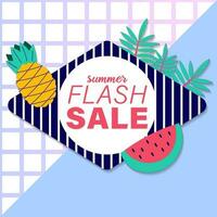 Summer sale brochure discount vector. Special price offer coupon for social media post,  promotion ad, shopping flyer, voucher, website campaign and advertising vector