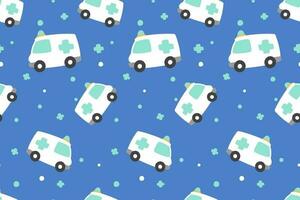 Cute Medical Seamless Pattern background for doctor, clinic or hospital vector