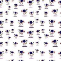 Cute Space Astrounaut Seamless Pattern Background for textile, apparel or wrapping paper graphic print vector
