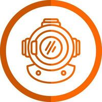 Diving helmet Vector Icon Design