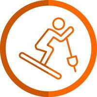 Skiing Vector Icon Design