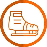 Ice skating Vector Icon Design