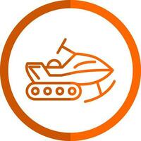 Snowmobile Vector Icon Design