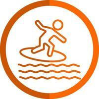 Surfing Vector Icon Design