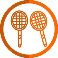 diseño de icono de vector de bádminton