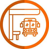 Bus stop Vector Icon Design