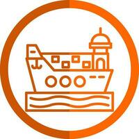 Cargo ship Vector Icon Design