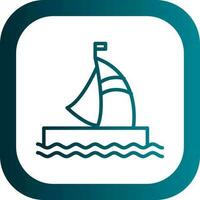 Houseboat Vector Icon Design