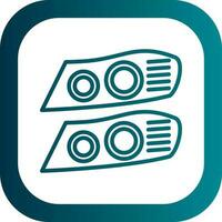 Car lights Vector Icon Design