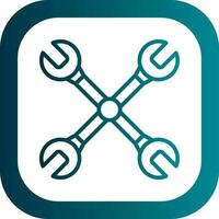 Cross wrench Vector Icon Design