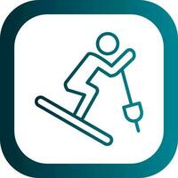 Skiing Vector Icon Design