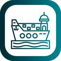 Cargo ship Vector Icon Design