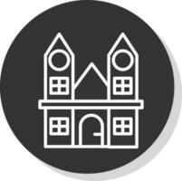 heuvelse kerk tilburgo vector icono diseño