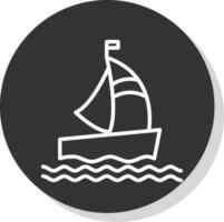 diseño de icono de vector de barco