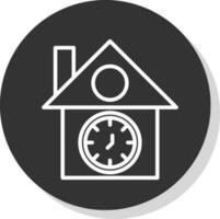 Cuckoo clock Vector Icon Design