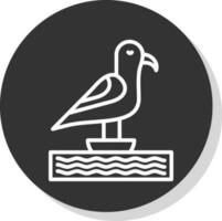 Seagull Vector Icon Design