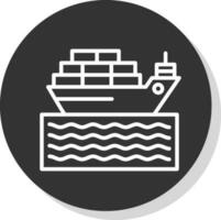 Cargo ship Vector Icon Design