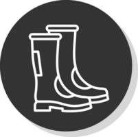 diseño de icono de vector de botas