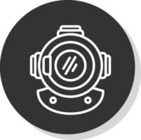 Diving helmet Vector Icon Design