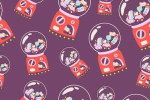 Kawaii Outer Space Seamless Pattern Background. Cute Cosmic Galaxy themed for apparel, textile and wrapping paper vector