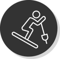 Skiing Vector Icon Design