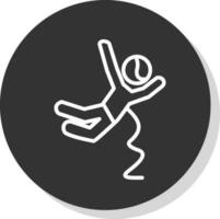 Base jumping Vector Icon Design