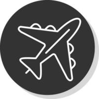 diseño de icono de vector de avión