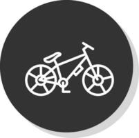 diseño de icono de vector de bicicleta de montaña