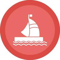 Houseboat Vector Icon Design