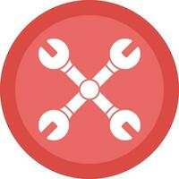 Cross wrench Vector Icon Design