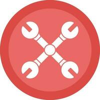 Cross wrench Vector Icon Design