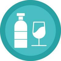 Wine bottle Vector Icon Design