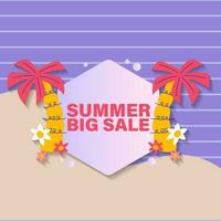 Summer sale brochure discount vector. Special price offer coupon for social media post,  promotion ad, shopping flyer, voucher, website campaign and advertising vector