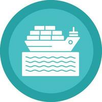 Cargo ship Vector Icon Design